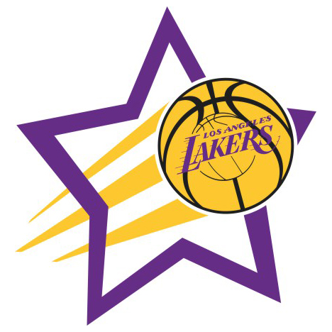 Los Angeles Lakers Basketball Goal Star logo iron on paper